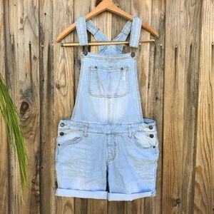 OVERALLS JEAN SHORTS SIZE S FROM MOSSIMO